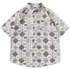 Short-sleeve Heart Diamond Print Shirt