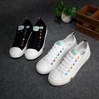 Canvas Colored Eyelet Sneakers