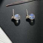 Faux Crystal Lightbulb Earring Stud Earring - 1 Pair - Transparent - One Size
