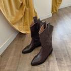 Pointy-toe Stitched Cowboy Boots