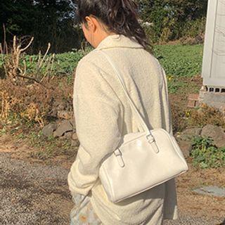 Faux Leather Colored Bowler Bag