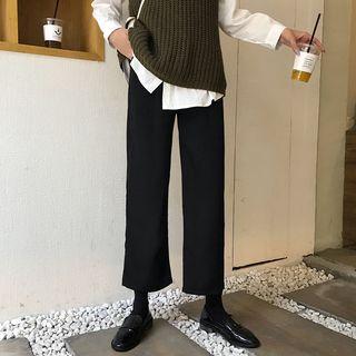 Crop Straight Fit Trousers