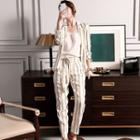 Set: Striped Blazer + Straight Fit Pants