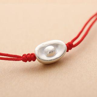 Sycee Bracelet 1 Pc - Red & Silver - One Size