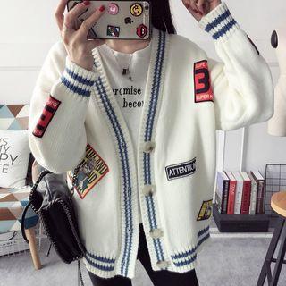 Patch Embroidered Cardigan