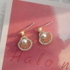 925 Sterling Silver Faux Pearl Dangle Earring 1 Pair - 925 Silver Needle - Gold - One Size