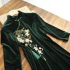 Embroidered Elbow-sleeve Qipao / Jacket