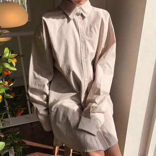 Oversized Long Cotton Shirt
