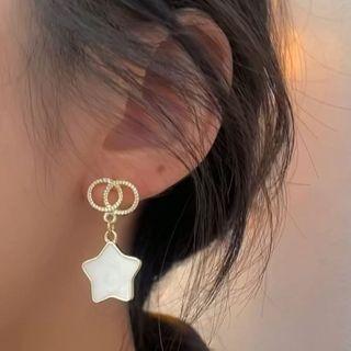 Star Earring White - 1440a#