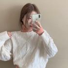 Cable Knit Top / Turtleneck Top