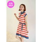 Color-block Striped Dress