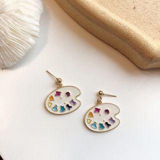 Palette Drop Earring 1 Pair - As Shown In Figure - One Size