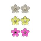 Colored Flower Ear Studs