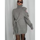 Convertible Turtleneck Long Sweater In 5 Colors