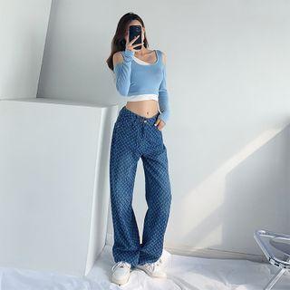 Details Wide-leg Loose Jeans