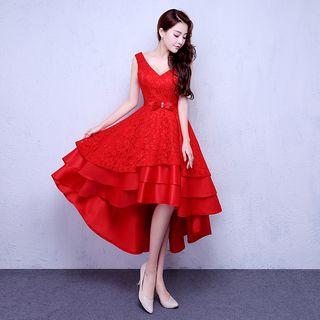 Tiered Sleeveless Cocktail Dress