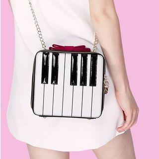 Piano Keys Chain Strap Crossbody Bag