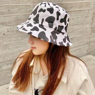 Reversible Cow Print Bucket Hat