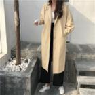 Notch Lapel Single-breasted Trench Coat