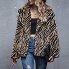 Tiger Print Fleece Coat