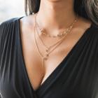 Multi-chain Layered Necklace Gold - One Size
