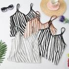 Zebra Print Knit Camisole Top
