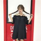 Off Shoulder Elbow Sleeve Dress