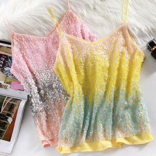 Gradient Sequined Camisole Top