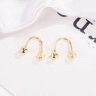 U Shape Alloy Earring 1 Pair - Earring - U Shape - Gold - One Size