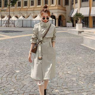 Side Button Trench Coat