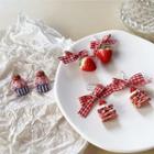 Bow Strawberry Cake Stud Earring/clip-on Earring