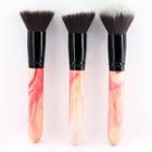 Set Of 3: Printed Handle Makeup Brush Flower - One Size