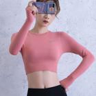 Cropped Long-sleeve Crop Sports Top