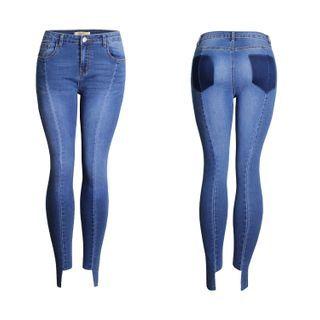 Irregular Hem Cropped Skinny Jeans
