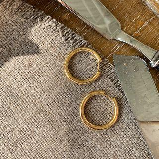 Bold Hoop Earrings Gold - One Size