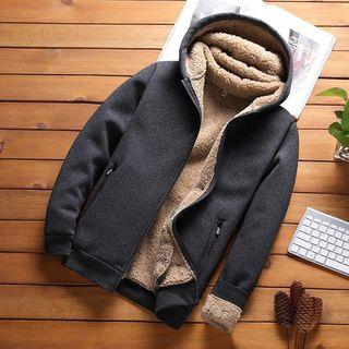 Hooded Fleece Lined Zip Jacket