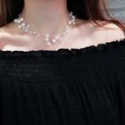 Set: Faux-pearl Bracelet + Necklace