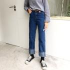 Cuffed Straight-leg Jeans