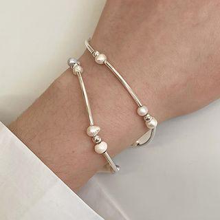 Freshwater Pearl Layered Bracelet Bracelet - Silver - One Size