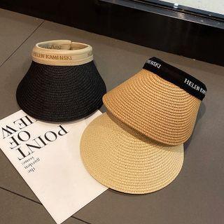 Lettering Woven Sun Hat