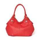 Contrast Stitching Shoulder Bag Red - One Size