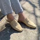 Square-toe Mule Loafers