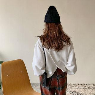 Wrap-back Letter Sweatshirt