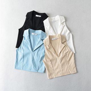 Notch Lapel Tank Top