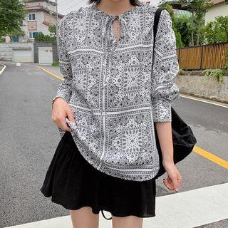 Tie-neck Paisley Blouse