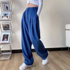 Plain Straight-cut Dress Pant