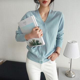 Cashmere Bland Lightweight Cardigan Sky Blue - One Size