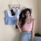 Wide Strap Cropped Top