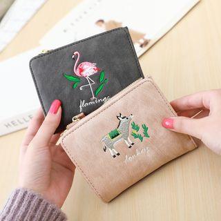 Embroidered Zip Wallet