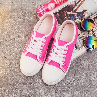 Piped Canvas Sneakers